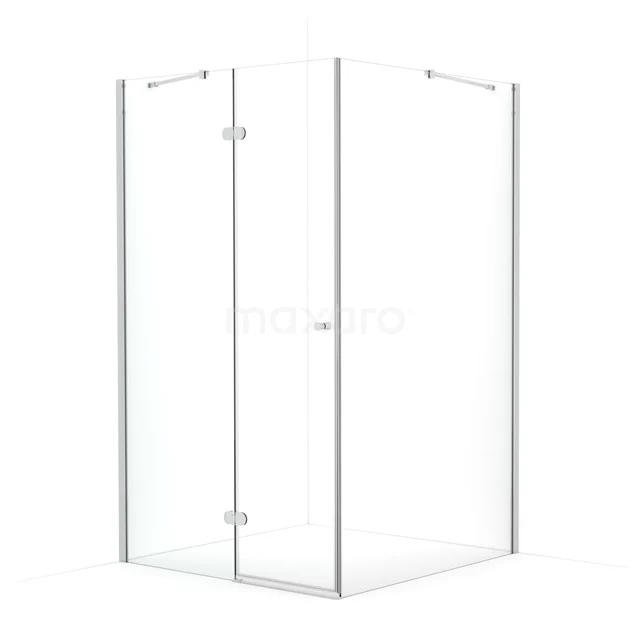 Amber Shower enclosure | 120x110 cm Chrome Clear glass Pivot door Rectangle CTB6511420C
