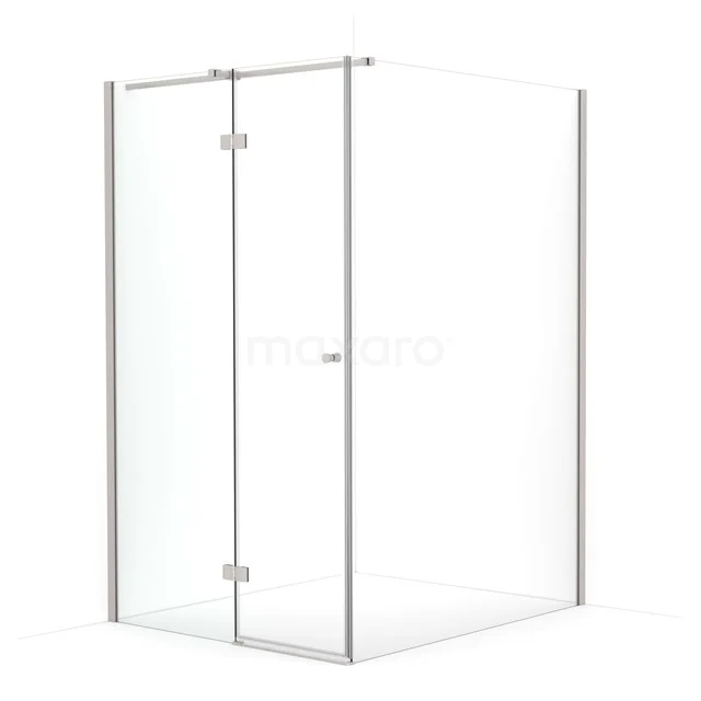 Amber Douchecabine | 140x110 cm Rvs Helder glas Draaideur Rechthoek CTB4614310BR