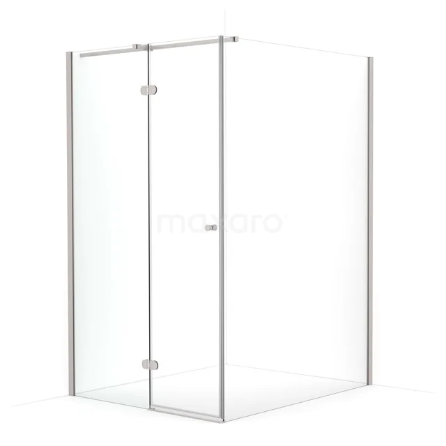 Amber Douchecabine | 140x110 cm Rvs Helder glas Draaideur Rechthoek CTB4614320BR