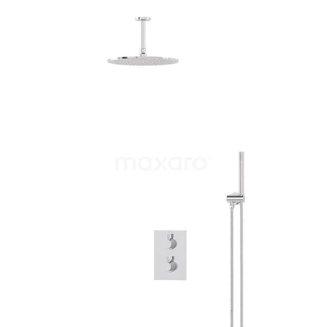 Radius Rain shower Built-in | Chrome 30 cm Rain shower Thermostatic BIC55-00062