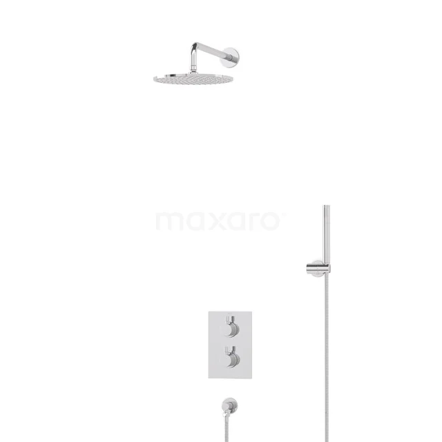 Regendusche-Set Radius Chrom 25cm Unterputz-Thermostat Chrom BIC55-00077 Regendusche-Set Radius Chrom 25cm Unterputz-Thermostat Chrom BIC55-00077