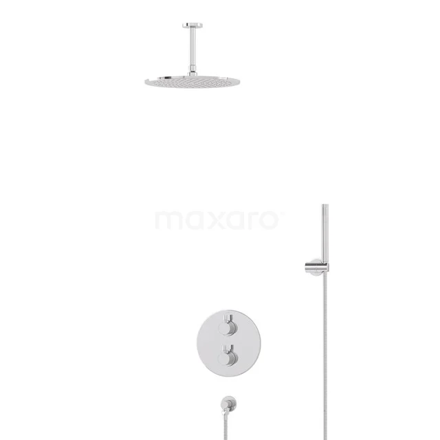 Regendusche-Set Radius Chrom 30cm Unterputz-Thermostat Chrom BIC55-00096