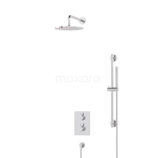 Radius Rain shower Built-in | Chrome 25 cm Rain shower Thermostatic BIC55-00112