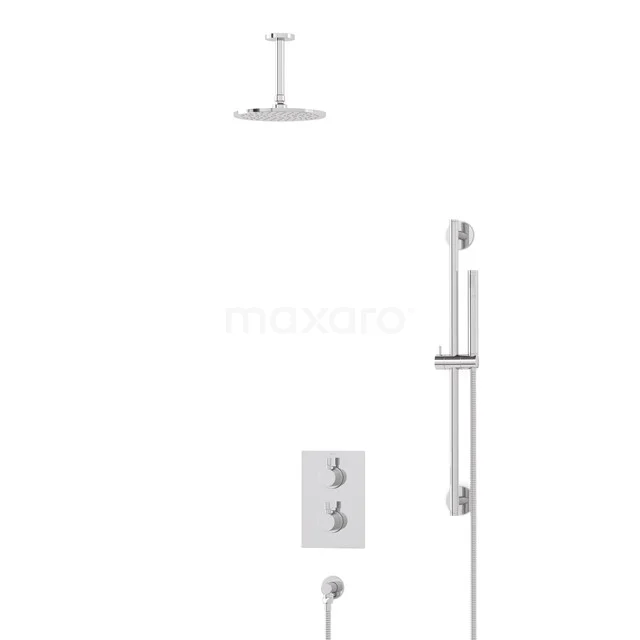 Radius Rain shower Built-in | Chrome 20 cm Rain shower Thermostatic BIC55-00122