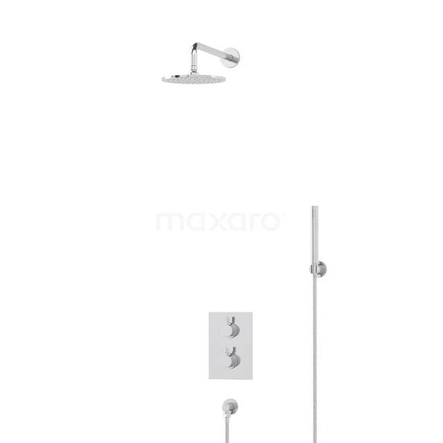 Radius Rain shower Built-in | Chrome 20 cm Rain shower Thermostatic BIC55-00142