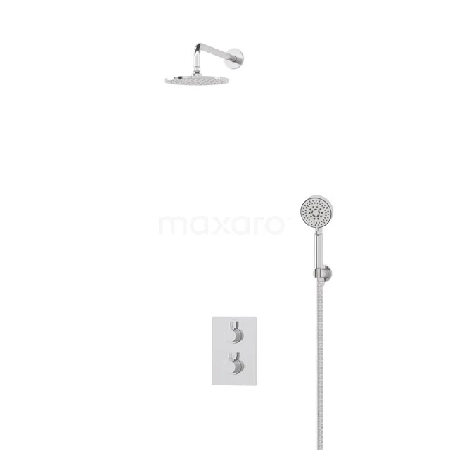 Radius Rain shower Built-in | Chrome 20 cm Rain shower Thermostatic BIC55-00352