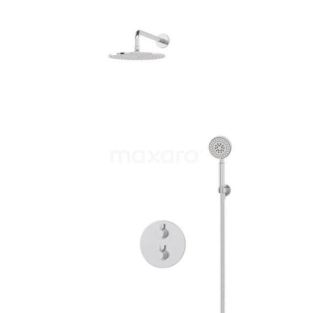 Radius Rain shower Built-in | Chrome 25 cm Rain shower Thermostatic BIC55-00356