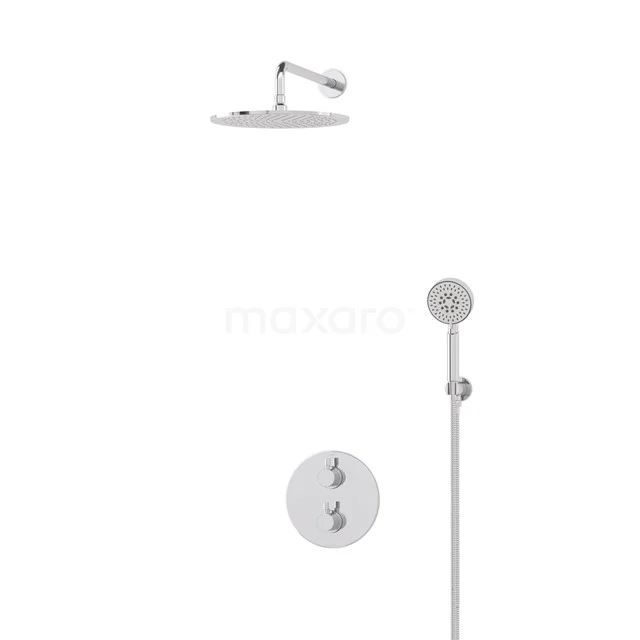 Regendusche-Set Radius Chrom 30cm Unterputz-Thermostat Chrom BIC55-00361