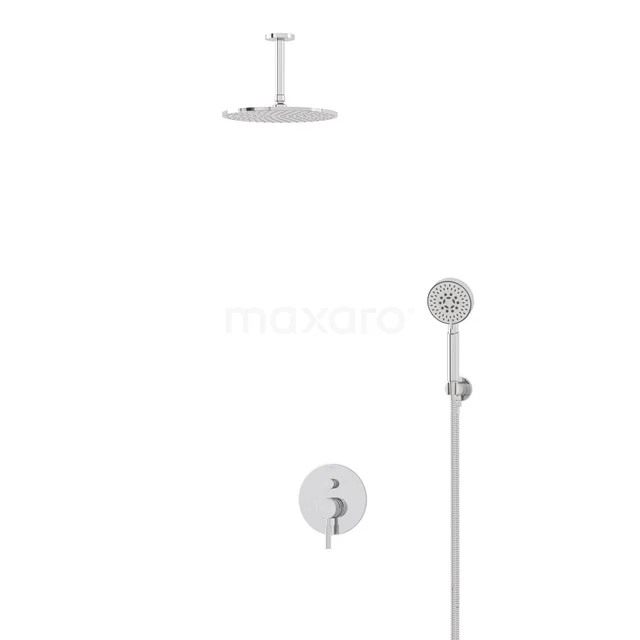 Radius Rain shower Built-in | Chrome 25 cm Rain shower Single lever BIC55-00373