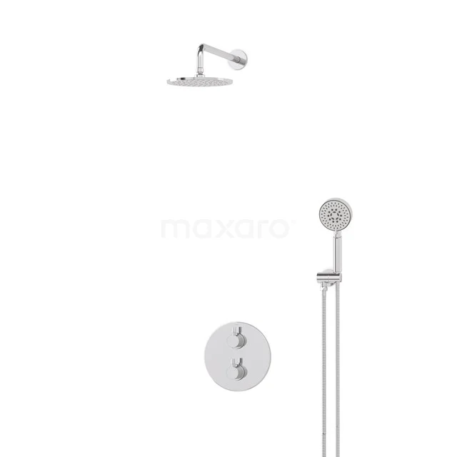 Radius Rain shower Built-in | Chrome 20 cm Rain shower Thermostatic BIC55-00386