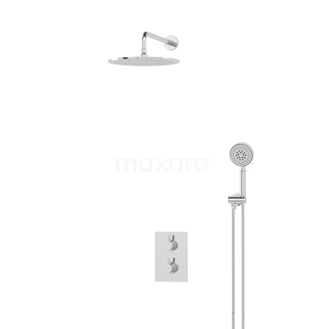 Radius Rain shower Built-in | Chrome 30 cm Rain shower Thermostatic BIC55-00397