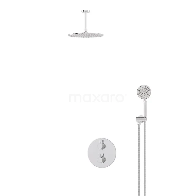 Radius Rain shower Built-in | Chrome 25 cm Rain shower Thermostatic BIC55-00406