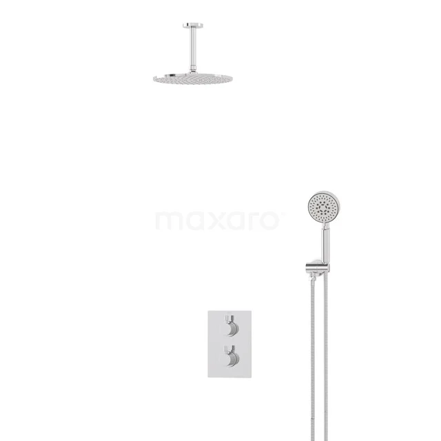 Radius Rain shower Built-in | Chrome 25 cm Rain shower Thermostatic BIC55-00407