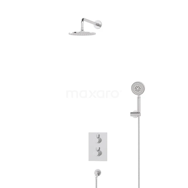 Radius Rain shower Built-in | Chrome 20 cm Rain shower Thermostatic BIC55-00422