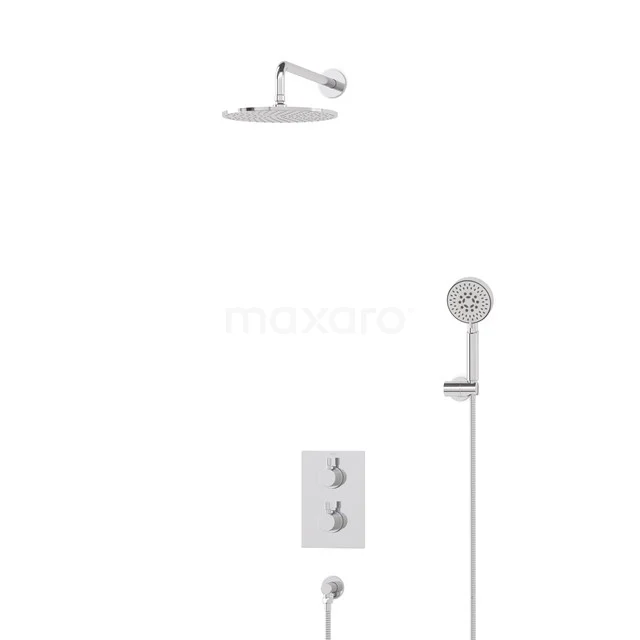 Radius Rain shower Built-in | Chrome 25 cm Rain shower Thermostatic BIC55-00427