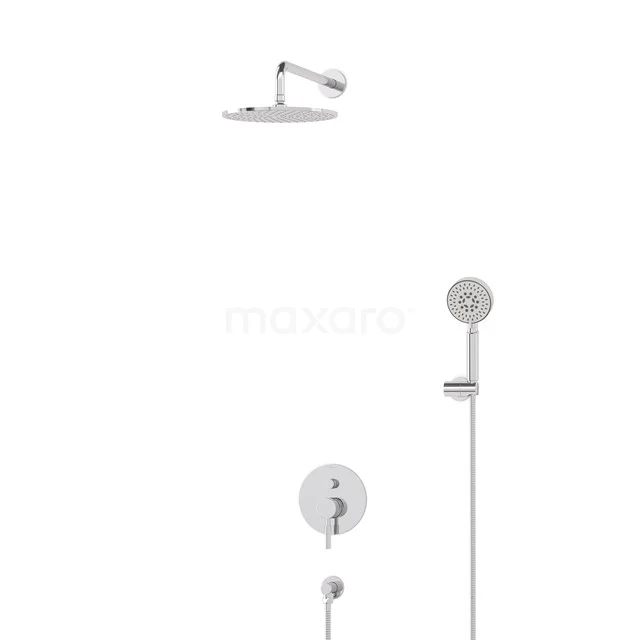 Radius Rain shower Built-in | Chrome 25 cm Rain shower Single lever BIC55-00428