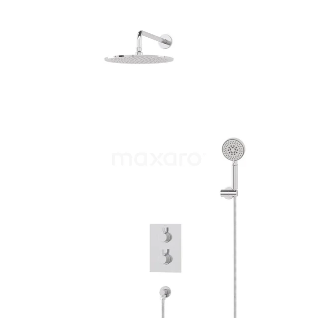 Radius Rain shower Built-in | Chrome 30 cm Rain shower Thermostatic BIC55-00432