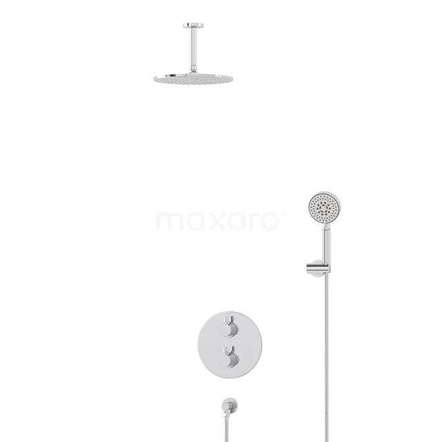Radius Rain shower Built-in | Chrome 25 cm Rain shower Thermostatic BIC55-00441