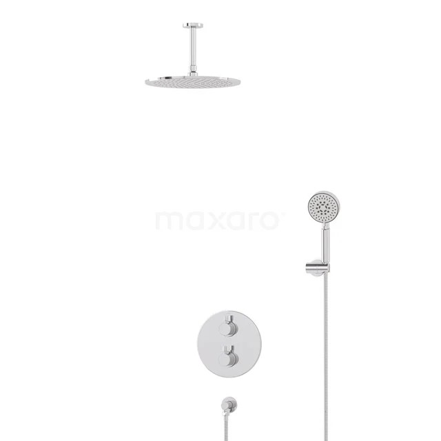 Radius Rain shower Built-in | Chrome 30 cm Rain shower Thermostatic BIC55-00446