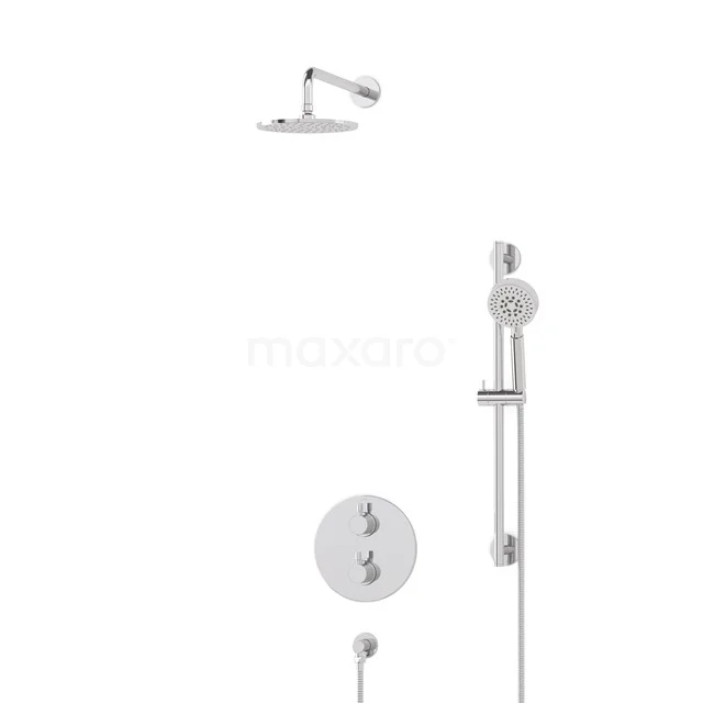 Radius Rain shower Built-in | Chrome 20 cm Rain shower Thermostatic BIC55-00456