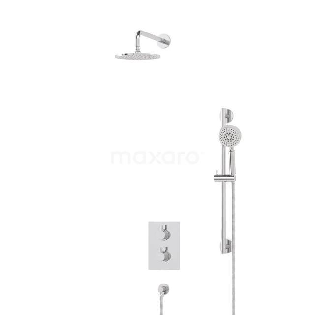 Radius Rain shower Built-in | Chrome 20 cm Rain shower Thermostatic BIC55-00457