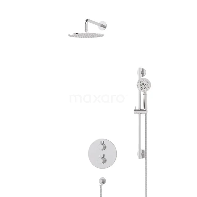 Radius Rain shower Built-in | Chrome 25 cm Rain shower Thermostatic BIC55-00461