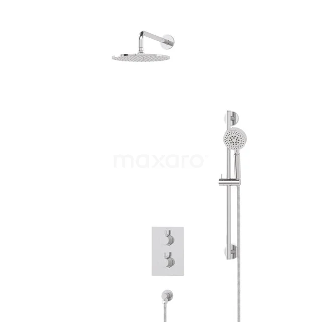 Radius Rain shower Built-in | Chrome 25 cm Rain shower Thermostatic BIC55-00462
