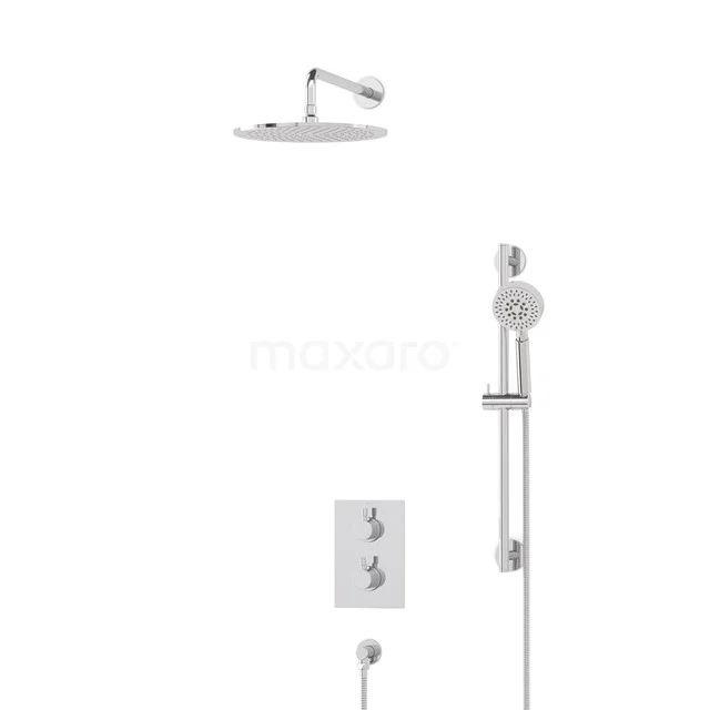 Radius Rain shower Built-in | Chrome 30 cm Rain shower Thermostatic BIC55-00467