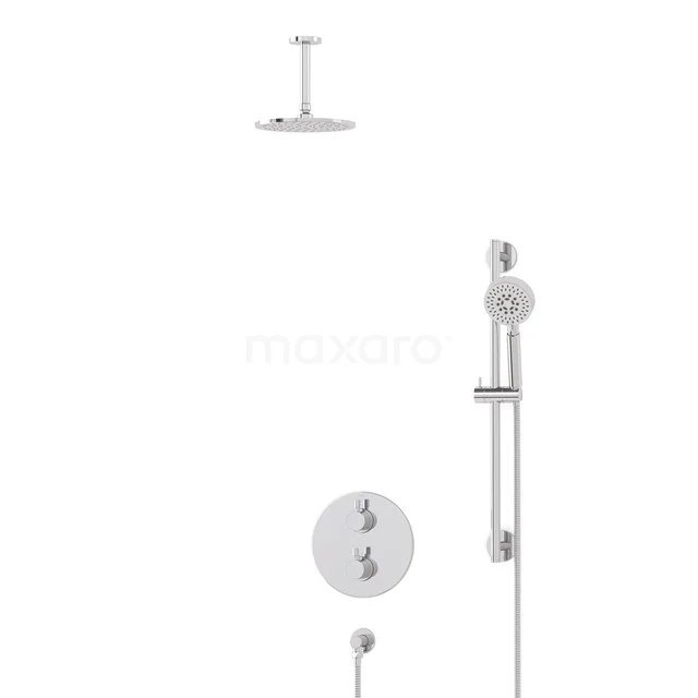 Radius Rain shower Built-in | Chrome 20 cm Rain shower Thermostatic BIC55-00471