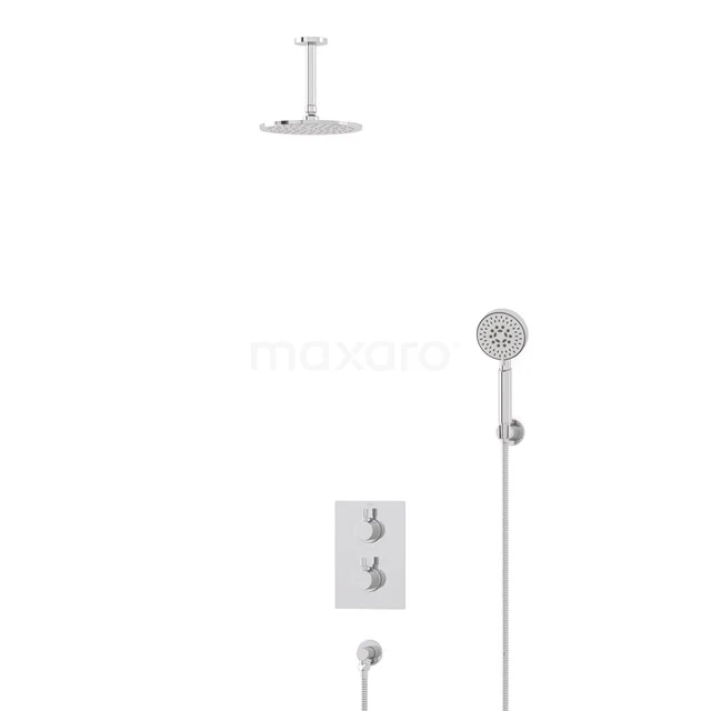 Radius Rain shower Built-in | Chrome 20 cm Rain shower Thermostatic BIC55-00507