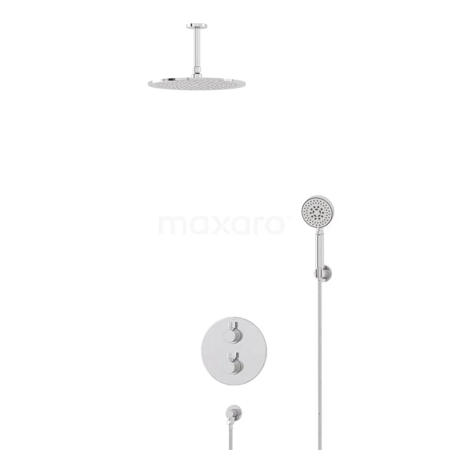 Radius Rain shower Built-in | Chrome 30 cm Rain shower Thermostatic BIC55-00516