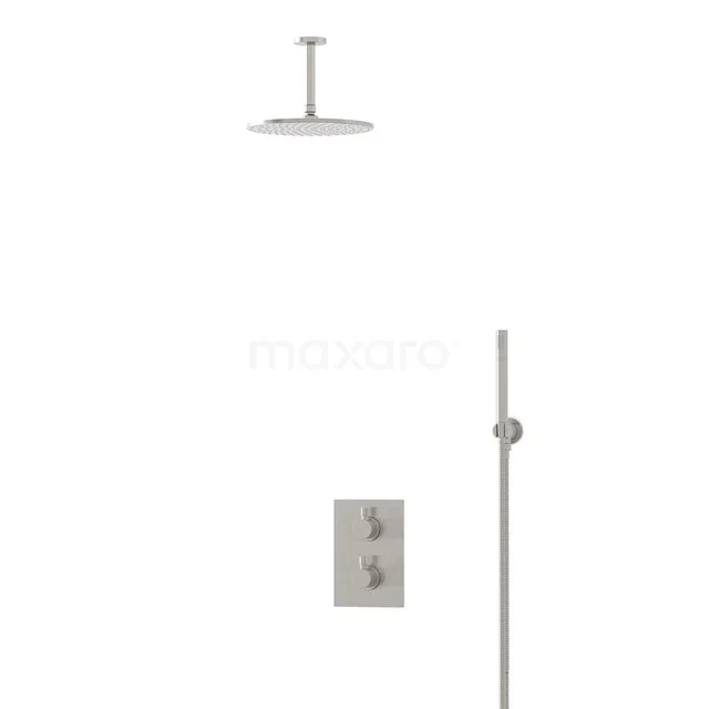 Regendusche-Set Radius Stahl 25cm Unterputz-Thermostat Edelstahl BIR55-00011 Regendusche-Set Radius Stahl 25cm Unterputz-Thermostat Edelstahl BIR55-00011