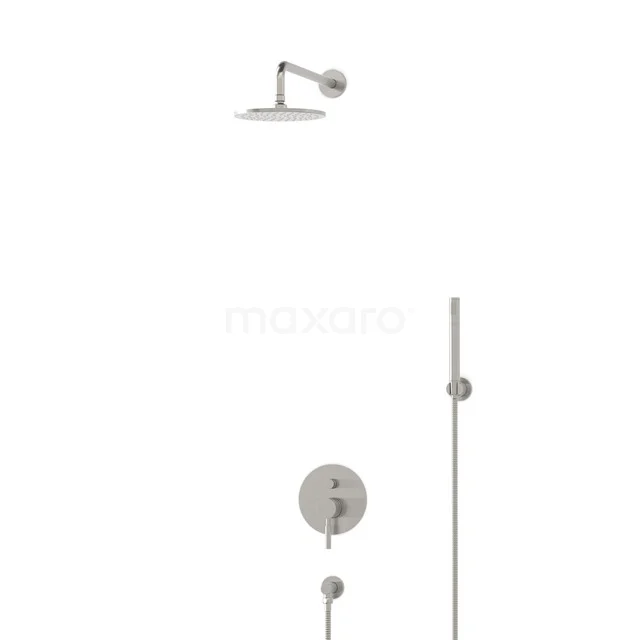 Regendusche Set Radius Stahl 20cm Unterputz Einhebel Edelstahl BIR55-00051