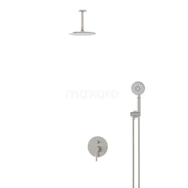 Regendusche Set Radius Stahl 20cm Unterputz Einhebel Edelstahl BIR55-00081