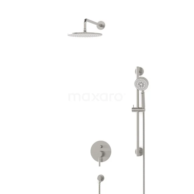 Regendusche Set Radius Stahl 25cm Unterputz Einhebelmischer Edelstahl BIR55-00102 Regendusche Set Radius Stahl 25cm Unterputz Einhebelmischer Edelstahl BIR55-00102