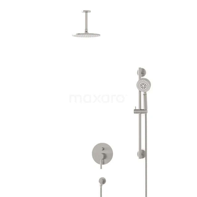 Regendusche Set Radius Stahl 20cm Unterputz Einhebel Edelstahl BIR55-00105