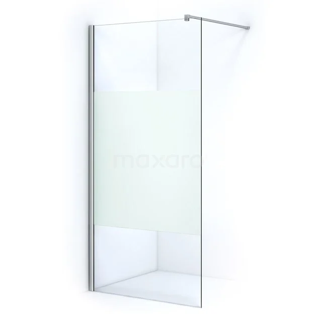 Stylish glass shower screen with aluminium profile, ideal for modern bathrooms, series Pure White with minimalist design.