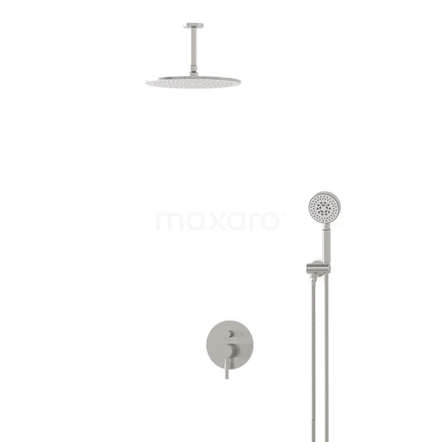 Radius Steel Unterputz-Regenbrausegarnitur, Mischbatterie, 30 cm Kopfbrause, Edelstahl BIR55-00156