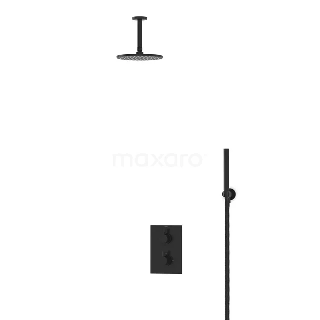 Radius Rain shower Built-in | Black 20 cm Rain shower Thermostatic BIZ55-00008