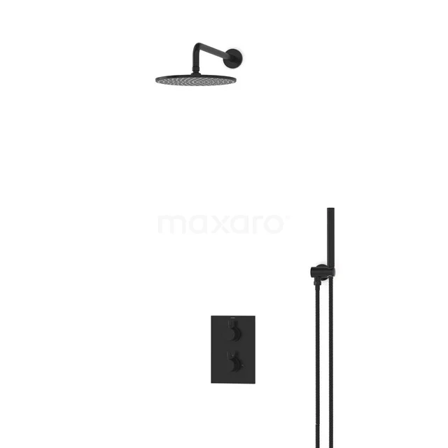 Radius Rain shower Built-in | Black 25 cm Rain shower Thermostatic BIZ55-00017