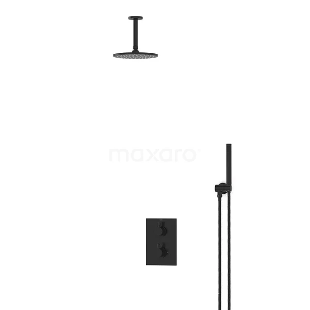 Regendusche-Set Radius Schwarz 20cm Unterputz-Thermostat Schwarz BIZ55-00020 Regendusche-Set Radius Schwarz 20cm Unterputz-Thermostat Schwarz BIZ55-00020