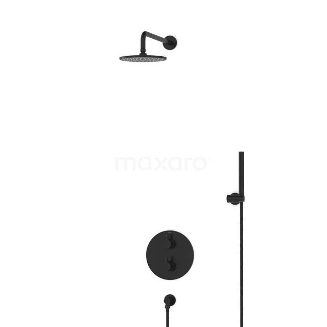 Radius Rain shower Built-in | Black 20 cm Rain shower Thermostatic BIZ55-00025