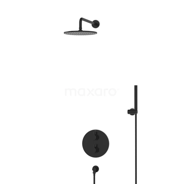 Radius Rain shower Built-in | Black 25 cm Rain shower Thermostatic BIZ55-00028