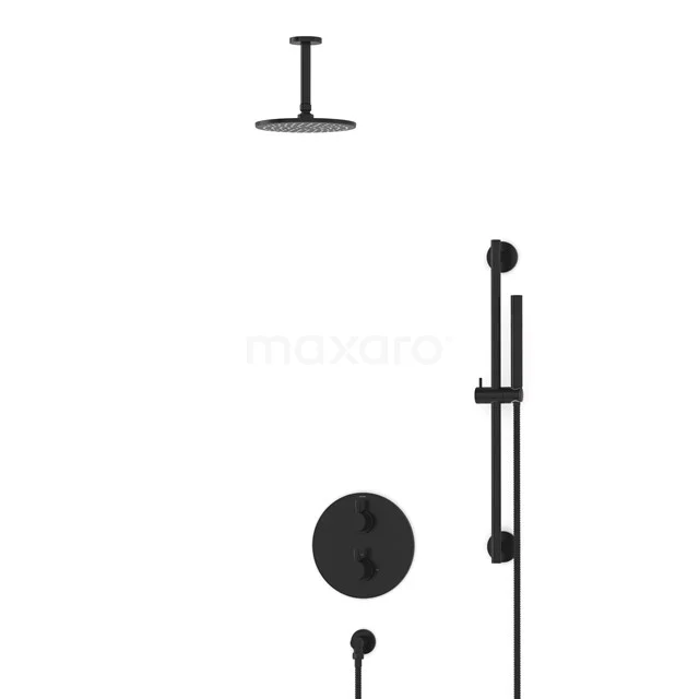 Radius Rain shower Built-in | Black 20 cm Rain shower Thermostatic BIZ55-00043