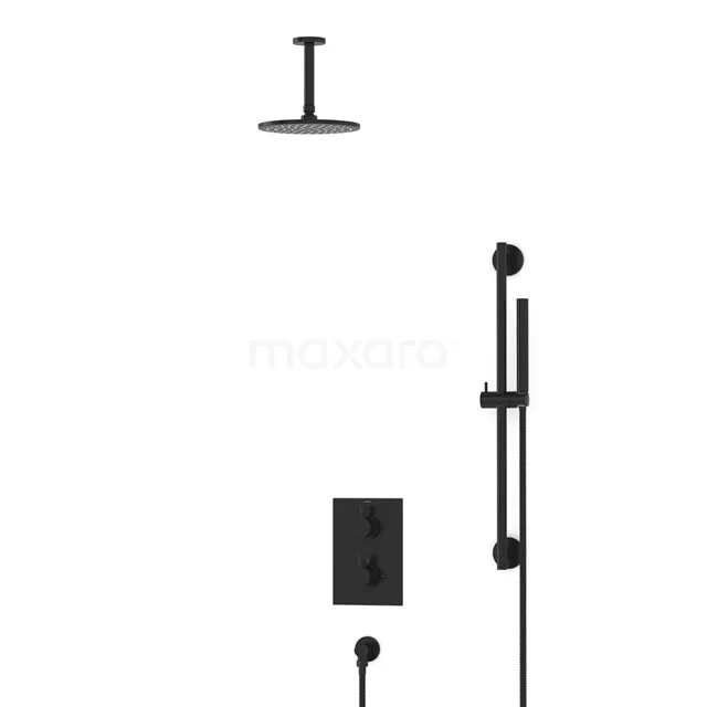 Radius Rain shower Built-in | Black 20 cm Rain shower Thermostatic BIZ55-00044