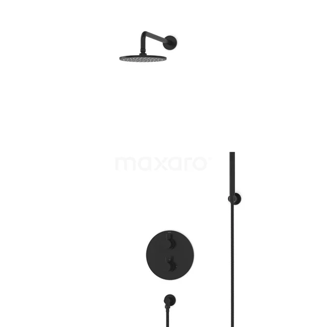 Radius Rain shower Built-in | Black 20 cm Rain shower Thermostatic BIZ55-00049