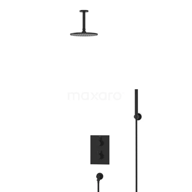 Radius Rain shower Built-in | Black 20 cm Rain shower Thermostatic BIZ55-00056