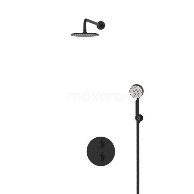 Radius Rain shower Built-in | Black 20 cm Rain shower Thermostatic BIZ55-00061