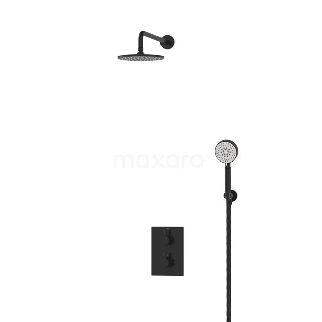 Radius Rain shower Built-in | Black 20 cm Rain shower Thermostatic BIZ55-00062