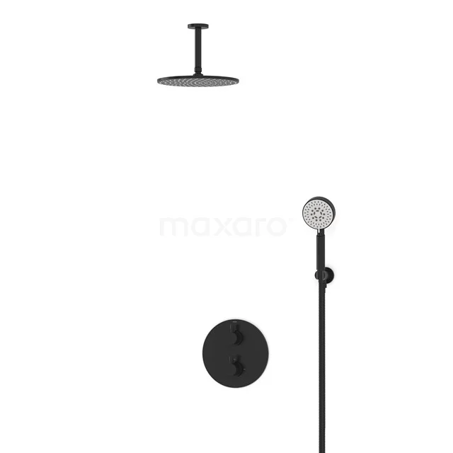 Regendusche-Set Radius Schwarz 25cm Unterputz-Thermostat Schwarz BIZ55-00070 Regendusche-Set Radius Schwarz 25cm Unterputz-Thermostat Schwarz BIZ55-00070